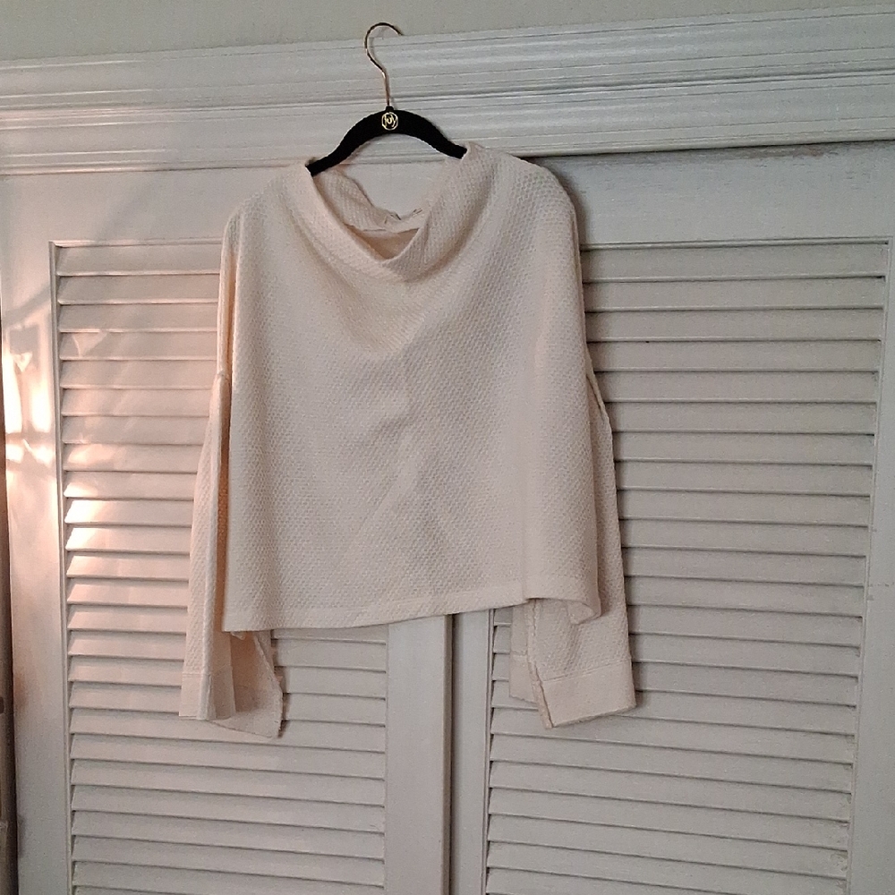 We The Free Cream Cowl-Neck Pullover Sweater